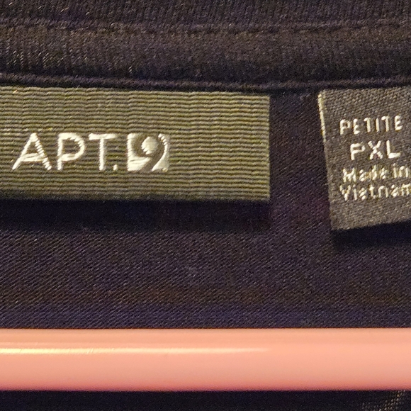 Apt. 9 blouse top shirt black cream misses size petite XL like new - Picture 5 of 6